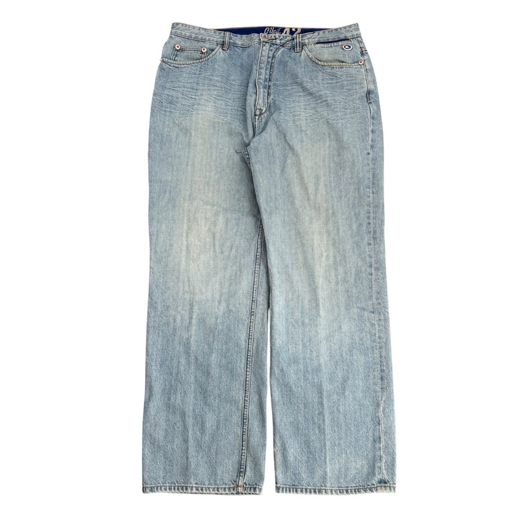 Vintage Baggy G-Unit Mens Baggy Hip Hop Jeans Light Wash Denim Size 42 Y2K